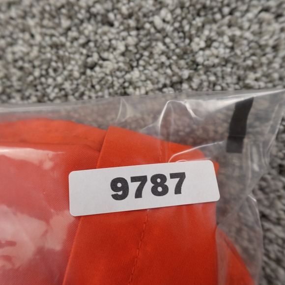 VTG Nike Jacket Boys 7 Orange Swoosh Windbreaker Sports Hood Coat Youth Kids Y2K - Picture 13 of 13